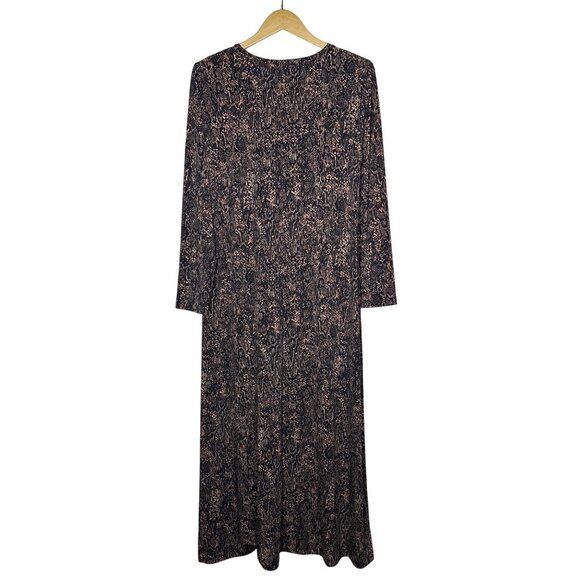 Chicos Easy Chic Column Python Print Maxi Dress Womens Size L Slinky Knit Travel - Picture 6 of 6